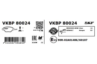 SKF VKBP 80024 EAN: 7316581296859.