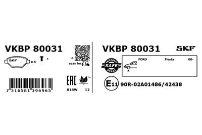 SKF VKBP 80031 EAN: 7316581296965.