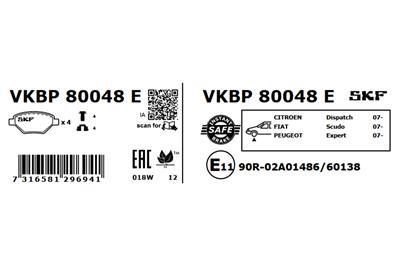SKF VKBP 80048 E EAN: 7316581296941.