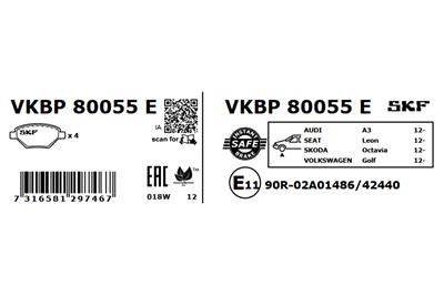 SKF VKBP 80055 E EAN: 7316581297467.