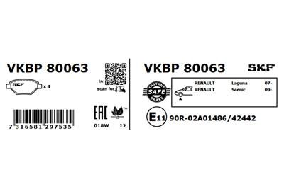 SKF VKBP 80063 EAN: 7316581297535.