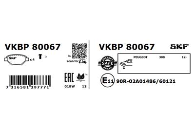 SKF VKBP 80067 EAN: 7316581297771.