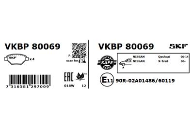 SKF VKBP 80069 EAN: 7316581297009.