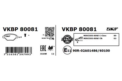 SKF VKBP 80081 EAN: 7316581297993.