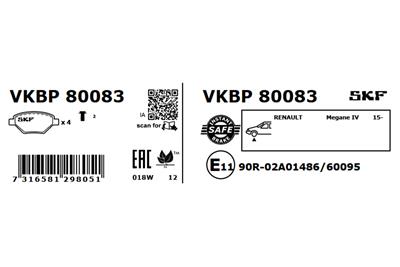 SKF VKBP 80083 EAN: 7316581298051.