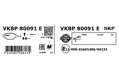 SKF VKBP 80091 E EAN: 7316581298174.