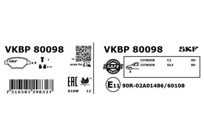 SKF VKBP 80098 EAN: 7316581298327.