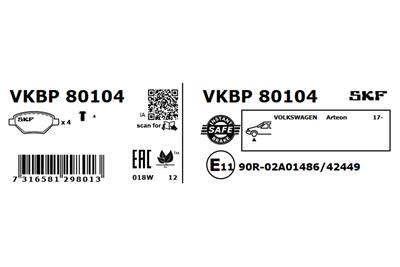 SKF VKBP 80104 EAN: 7316581298013.