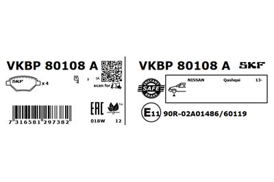 SKF VKBP 80108 A EAN: 7316581297382.