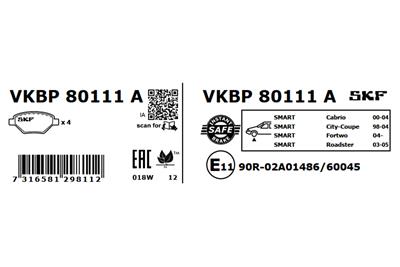 SKF VKBP 80111 A EAN: 7316581298112.
