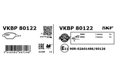 SKF VKBP 80122 EAN: 7316581297146.