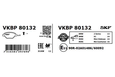 SKF VKBP 80132 EAN: 7316581297696.
