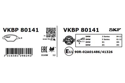 SKF VKBP 80141 EAN: 7316581298242.