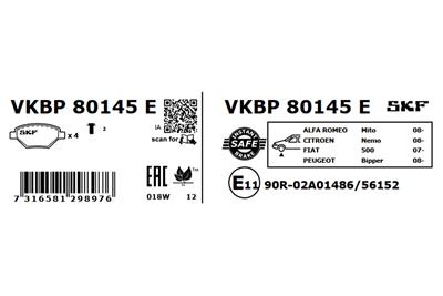 SKF VKBP 80145 E EAN: 7316581298976.
