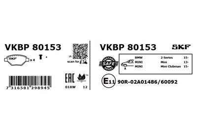 SKF VKBP 80153 EAN: 7316581298945.