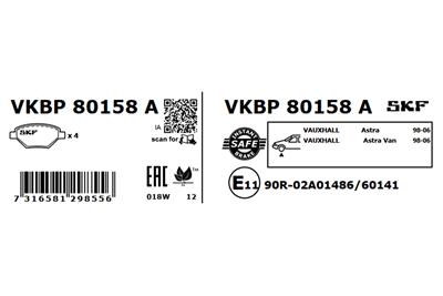 SKF VKBP 80158 A EAN: 7316581298556.