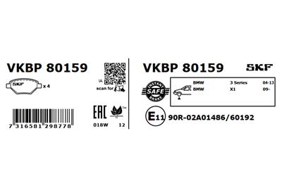 SKF VKBP 80159 EAN: 7316581298778.