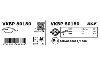 SKF VKBP 80180 EAN: 7316581297634.