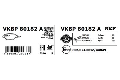 SKF VKBP 80182 A EAN: 7316581299317.