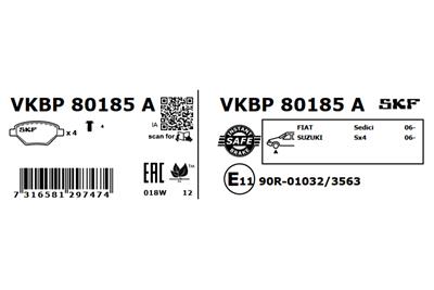 SKF VKBP 80185 A Číslo výrobce: 24391. EAN: 7316581297474.