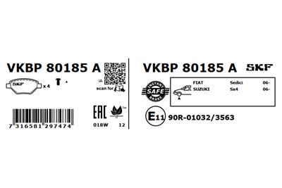 SKF VKBP 80185 A EAN: 7316581297474.