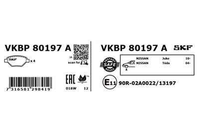 SKF VKBP 80197 A EAN: 7316581298419.