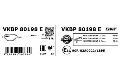 SKF VKBP 80198 E EAN: 7316581297894.