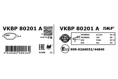 SKF VKBP 80201 A EAN: 7316581299164.