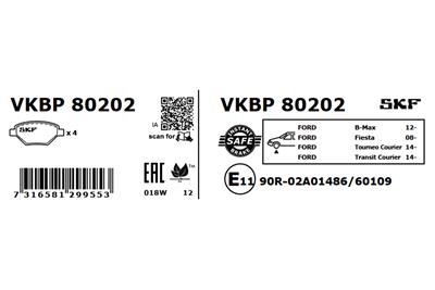 SKF VKBP 80202 EAN: 7316581299553.