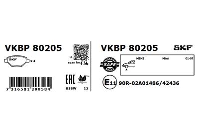 SKF VKBP 80205 EAN: 7316581299584.