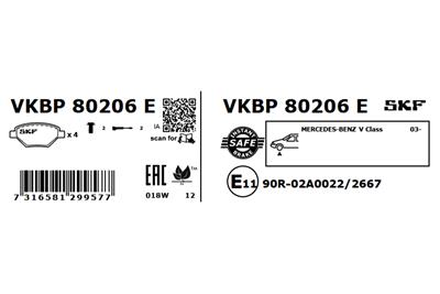 SKF VKBP 80206 E EAN: 7316581299577.