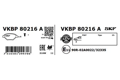 SKF VKBP 80216 A EAN: 7316581299706.