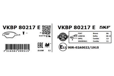 SKF VKBP 80217 E EAN: 7316581299515.