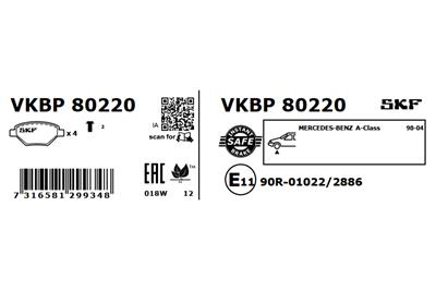 SKF VKBP 80220 EAN: 7316581299348.