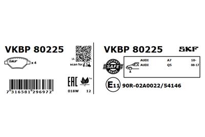 SKF VKBP 80225 EAN: 7316581296972.