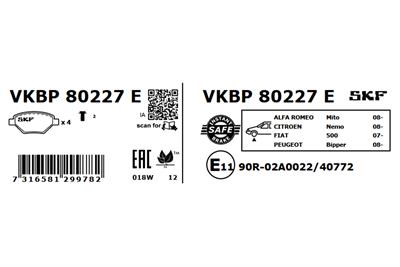 SKF VKBP 80227 E EAN: 7316581299782.