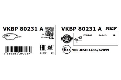 SKF VKBP 80231 A EAN: 7316581297184.