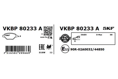 SKF VKBP 80233 A EAN: 7316581299669.