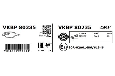 SKF VKBP 80235 EAN: 7316581296514.