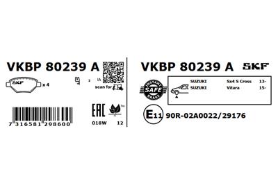 SKF VKBP 80239 A EAN: 7316581298600.
