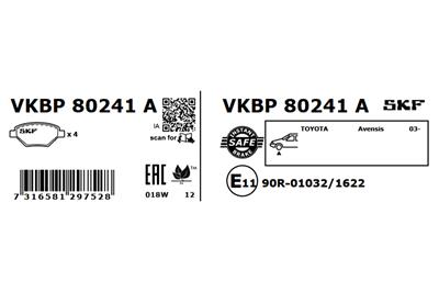 SKF VKBP 80241 A EAN: 7316581297528.