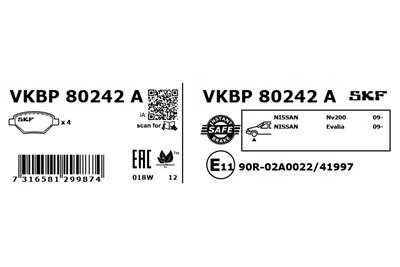 SKF VKBP 80242 A EAN: 7316581299874.