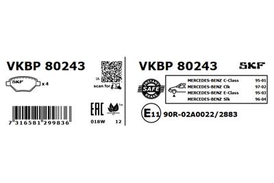SKF VKBP 80243 EAN: 7316581299836.