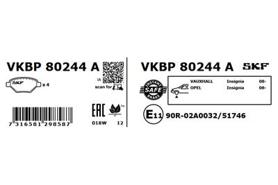 SKF VKBP 80244 A EAN: 7316581298587.