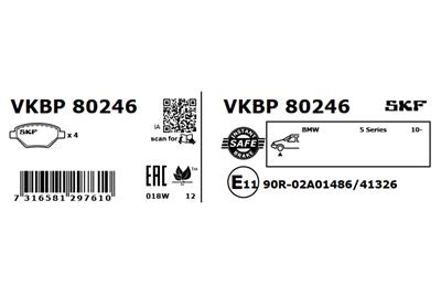 SKF VKBP 80246 EAN: 7316581297610.