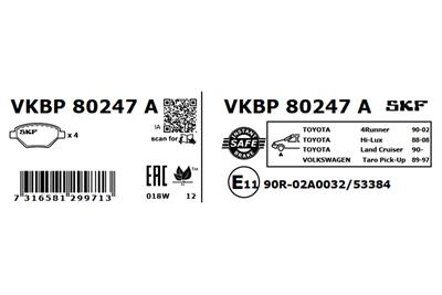 SKF VKBP 80247 A EAN: 7316581299713.