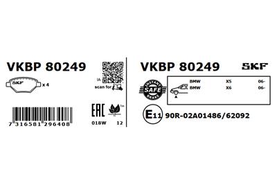 SKF VKBP 80249 EAN: 7316581296408.