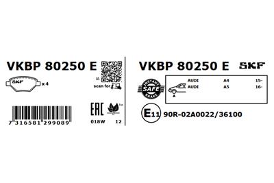 SKF VKBP 80250 E EAN: 7316581299089.