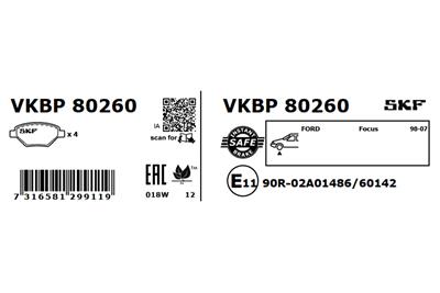 SKF VKBP 80260 EAN: 7316581299119.