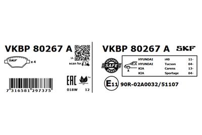 SKF VKBP 80267 A EAN: 7316581297375.
